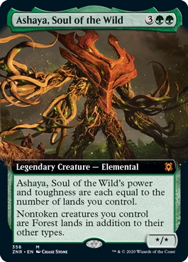 Ashaya, Soul of the Wild Zendikar Rising Bordless